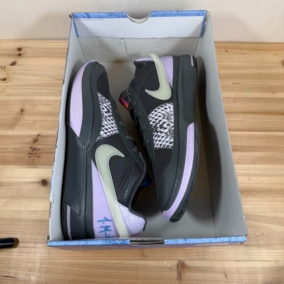 Nike JA 1 Basketball sneakers Mens 10.5 Black Iron Grey Lilac Personal Touch main image 9